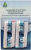 Ultimate Purification Soft Bristles Replacement Toothbrush Head for Oral B Dual Action, 1 Pack (4 Pieces)