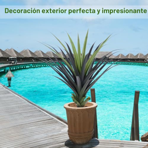 Keeplush Artificial Agave Plants with Spikes 4 Feet Artificial Plants Outdoor UV Resistant Small Artificial Indoor Plants 115cm Perfect for