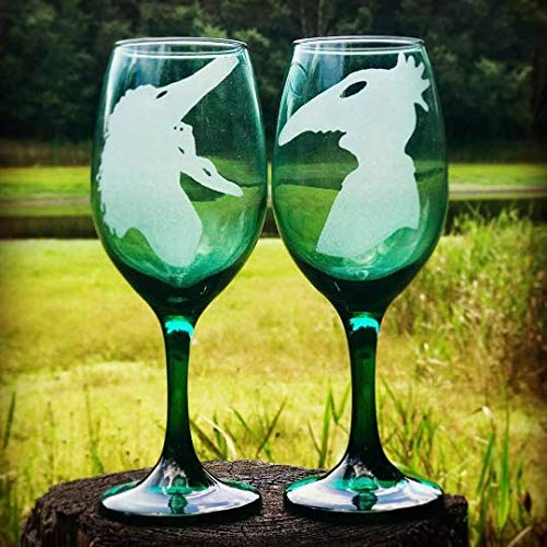 Beetlejuice Wine Glasses, hand engraved, Adam and Barbara wedding glasses, Hand Engraved glasses