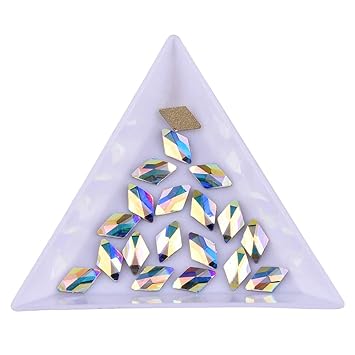 Amazon Com Nails Rhinestones Crystal Flat Back Rhombus Diamond