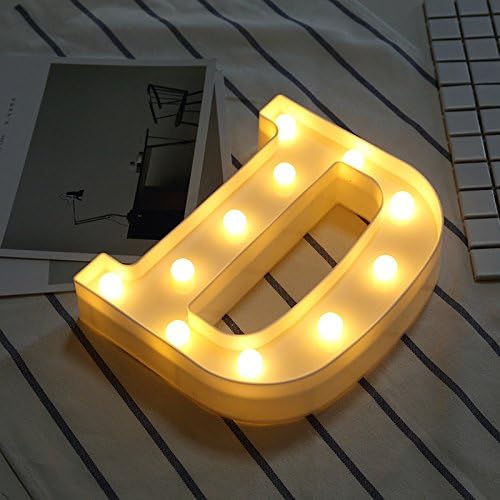 DIY LED Letter Lights 1PC,Light Up Placstic Alphabet Letter A-Z Wall Night Light Sign for Party Wedding Décor,Battery Operated,Warm White