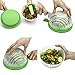 O'Salata Original Salad Cutter Bowl - Best Salad Maker, Vegetable Chopper, ABS Plastic, Green, Compact, Everyday Use