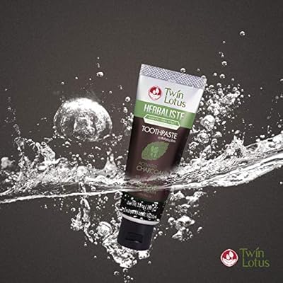 Twin Lotus Charcoal Toothpaste Free Sls No Fluoride Teeth Whitening Coconut Charcoal Toothpaste Whitening Activated Charcoal Vegan Eliminates Bad