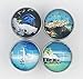 Tropical, Ocean, Fish, Nautical Glass Knobs, Drawer Pulls - 12 Pack