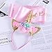 Unicorn Party, Unicorn Party Supplies, Decorations, Pink Satin Sash for Girls and Gold Glitter Unicorn Headband with Glitter Blue Pink Flowers and Bracelet for Kids By Vexillum