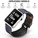 SKYLET Bands Compatible with Apple Watch, 38mm/42mm Canvas Fabric Genuine Leather Straps with Metal Clasp Compatible with Apple Watch Series 4 40mm/44mm Series 2 Series 1 Series 3 Edition (No Tracker)