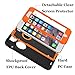 Co-Goldguard Case for iPhone 7 Heavy Duty iPhone 8 Cover Durable 3 in 1 Built-in Screen Protector Hard Cover Dust-Proof Shockproof Drop-Proof Shell (Black Orange)