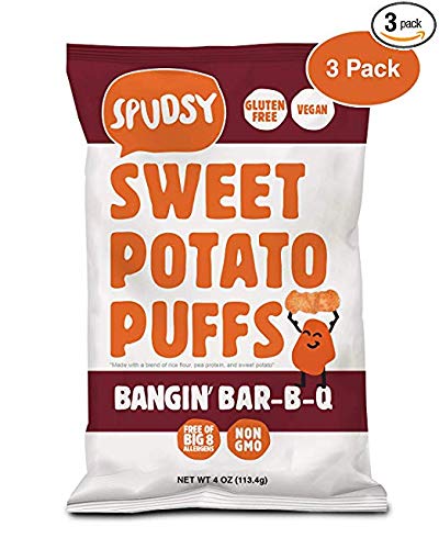 Spudsy Bangin BBQ Sweet Potato Puffs [Vegan, Gluten Free, Kosher, Allergen Free, Plant Based | Made With Upcycled Sweet Potatoes | Antioxidant Superfood | Clean and Sustainable]