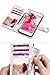 iPhone 8 Case, iPhone 7 Case, ULAK Premium PU Leather iPhone 8 Wallet Case with Kickstand Card Holder ID Slot and Hand Strap Shockproof Protective Cover for Apple iPhone 7/8 4.7 Inch, Rose Gold Floral