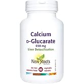 New Roots Herbal Calcium D-Glucarate 650mg, 60 Veggie Capsules - Supports Healthy Liver Function, Promotes Hormone Balance Du
