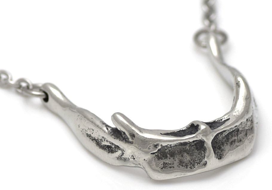 Hyoid Choker Style Necklace, Throat Anatomy Charm Tongue Bone Jewellery
