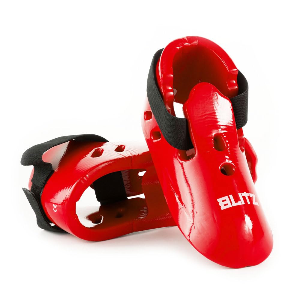 Blitz Dipped Foam Foot Guards - Red - X-Small