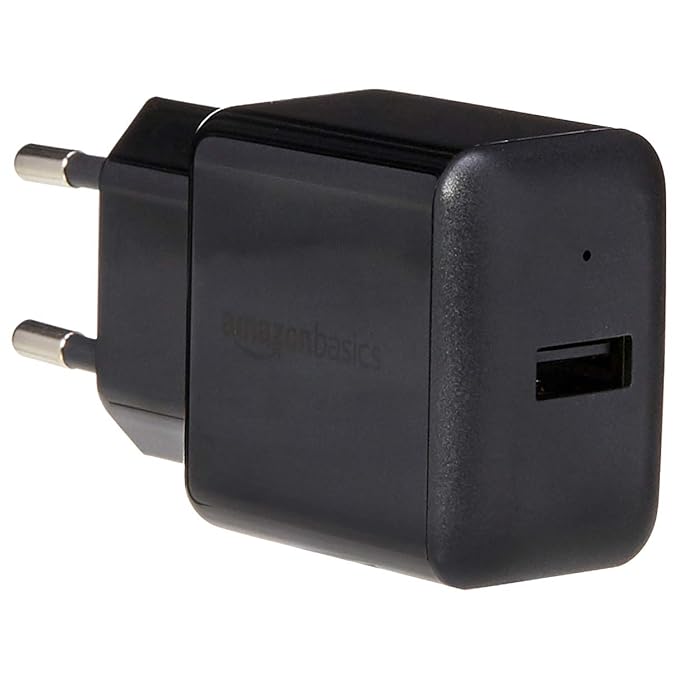 AmazonBasics - USB-Ladeadapter mit 1 Anschluss (2,4 Ampere) - Schwarz