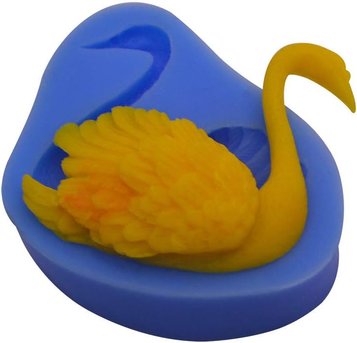 Poniu Three-dimensional Swan Cake Mold, Silicone Fondant Mold, Handmade DIY Soap Mould, Maker Tool, Ice Sculpture Biscuit Art, Decorating Chocolate Baking Mould Tool