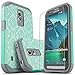 STARSHOP Galaxy S5 Active Case, [Not Fit Galaxy S5] [Shock Absorption] Dual Layers Rugged Armor Phone Cover with [Premium HD Screen Protector Included] for Galaxy S5 Active (Light Blue Lace)