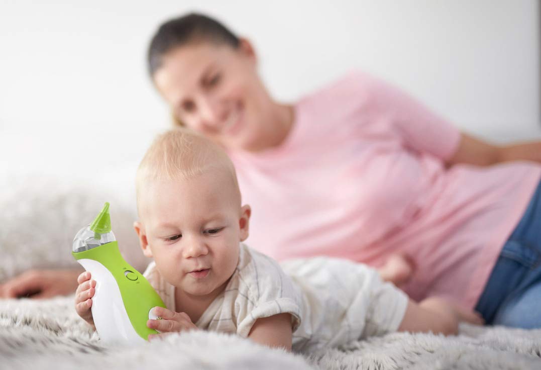 Nosiboo Go Nasal Aspirator for Babies | Electric Nose Sucker | Made in EU | Portable, Battery-Operated | Premium Quality | UPT Powered Suction