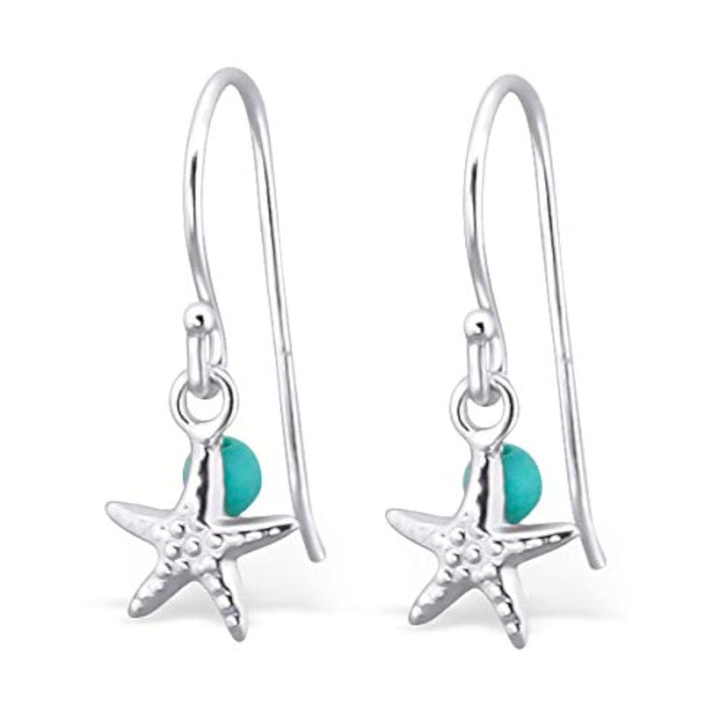 The Rose & Silver Company Women 925 Sterling Silver Starfish Dangle Earrings