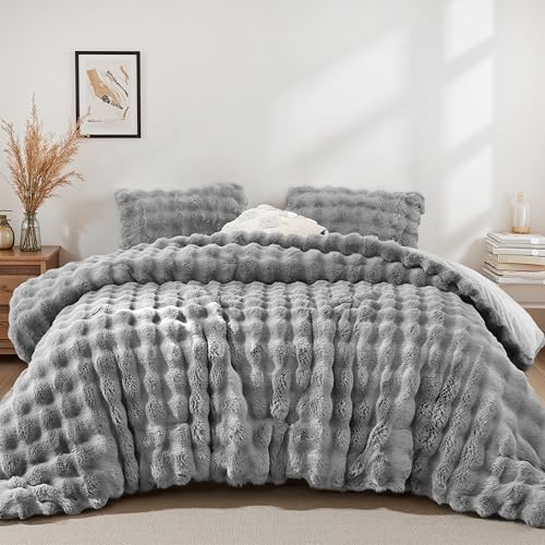 YIKUSH Twin Faux Fur Comforter Set