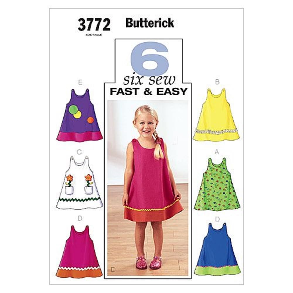 Butterick Sewing Pattern B3772 Toddlers’ & Children’s Dress