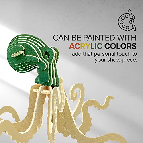 Hands Craft DIY 3D Wooden Puzzle 6 Assorted Sea Animals Bundle Pack