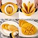 SAVORLIVING Mango Slicer Stainless Steel Blades with Non Slip Handles Extra Large Mango Cutter Divider for [up to 3.6 Inch Mango]