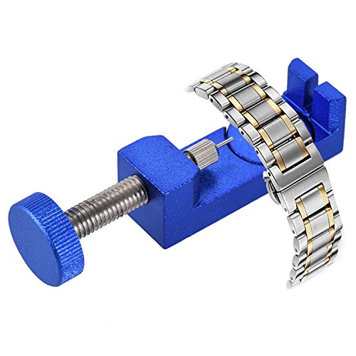 Warmstor Watch Repair Tool, Watch Band Link Strap Pin Remover Repair Tool Kit (Blue) with 3-Pack Extra Pins - Thumbnail 2