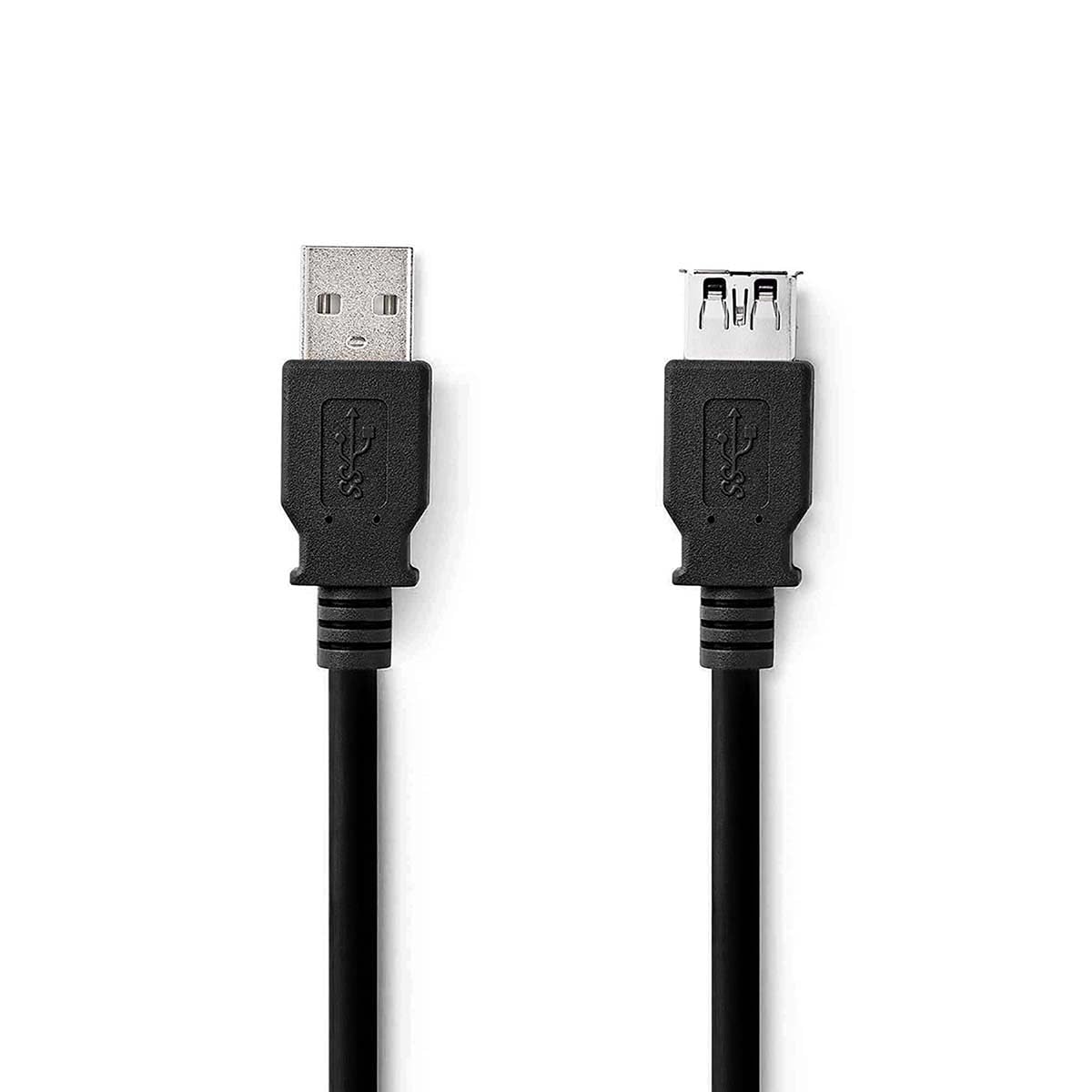 NEDIS USB Cable, USB-A Male to USB-A Female, Durable Connector, Copper Cores, 1.0m - This Cable Is Suitable for Extending a USB Cable