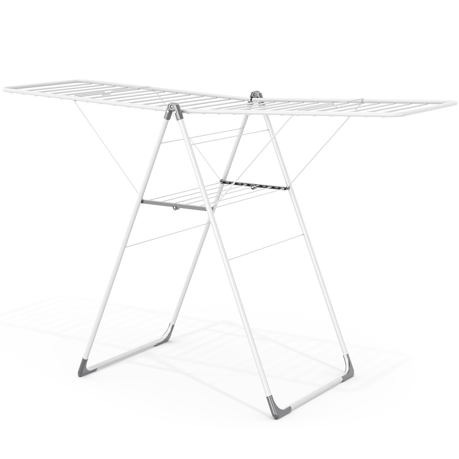 Photo 1 of ***Similar***
KINGBOARD Clothes Drying Rack, Oversized Drying Rack Clothing with Upgraded Foot Cover, Height-Adjustable, Foldable Metal Laundry Rack, Indoor Outdoor Use, 20.47" D x 70" W x 42.52" H (White)