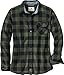 Legendary Whitetails Women's Trail Guide Fleece Button Down Shirt, Night Forest Plaid, Medium