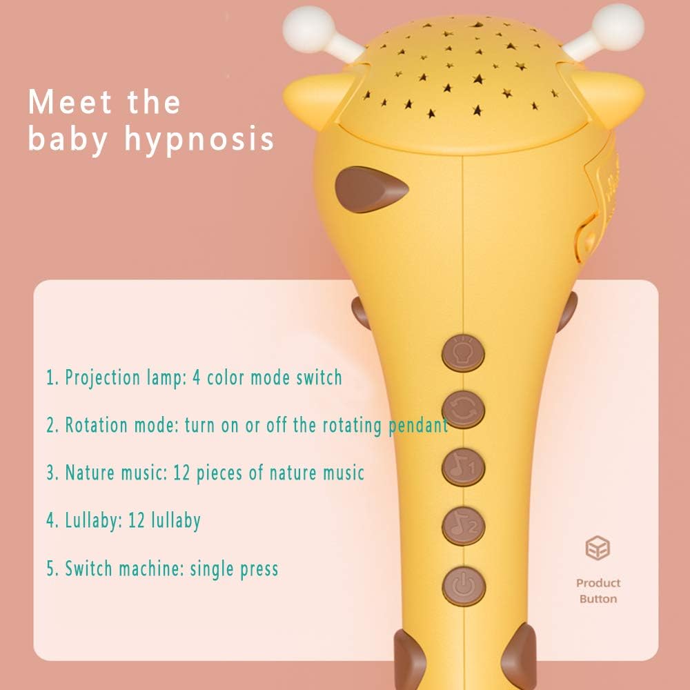 Jouet Musical Electrique De Girafe De Dessin Anime Pour Nouveau Ne 360 Rotation Mobile Lit Cloche Avec Projection Starlight Et Chansons Apaisantes Qywj Bebe Berceau Musical Cadeaux De Naissance Et Souvenirs Bebe