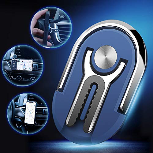 Phone Ring Holder - Sanp Three-in-one Multipurpose Mobile Phone Bracket Holder Stand 360 Degree Rotation & 90°Flip for Car Home, Multiple-Angle Car Phone Moun(Blue) - Thumbnail 4