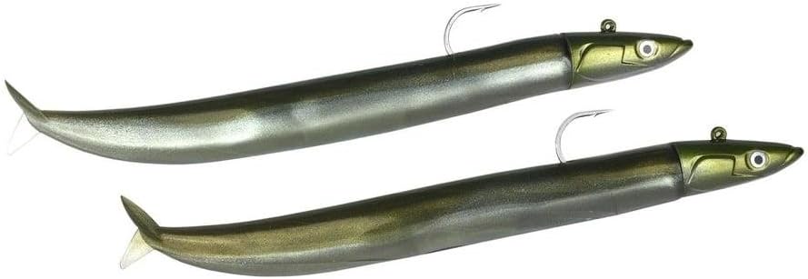 Fiiish Crazy Sand Eel 180 Double Combo Off Shore 35g Khaki, Kaki, 150