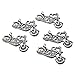 HOUSWEETY 30Pcs Silver Tone Motorcycle Charms Pendants 24x14mm