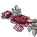 BBTO 4 Pieces Embroidered Patches Flower Patches Sew Iron on Patch Sticker Applique Badge for Dress, Hat, Shoes, Jeans (2 Sizes)