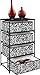 Ameriwood Home 7777096 Sidney 4-Bin Storage End Table, Zebra