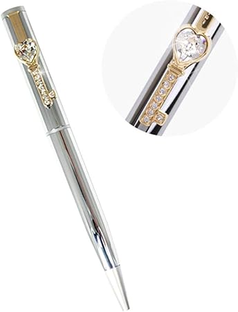 Amazon 名入れ ボールペン ハート キー 高級 ボールペン スワロフスキー クリスタル ボールペン 名入れ Pen ペン プレゼント ギフト ラッピング 対応 種 プレゼント女性 誕生日 ギフト 母 彼女 ボールペン ギフト ボールペン 可愛い 入学式 卒業式 ゴールド