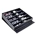 Caddy Bay Collection Carbon Fiber Pattern Large Sunglasses Case Display Storage Watch Box with 10 Slots