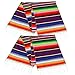 Aneco 2 Pack 14 by 84 Inches Mexican Table Runner Mexican Serape Blanket Cotton Colorful Fringe Table Runners for Mexican Wedding Party Kitchen Outdoor Decorations
