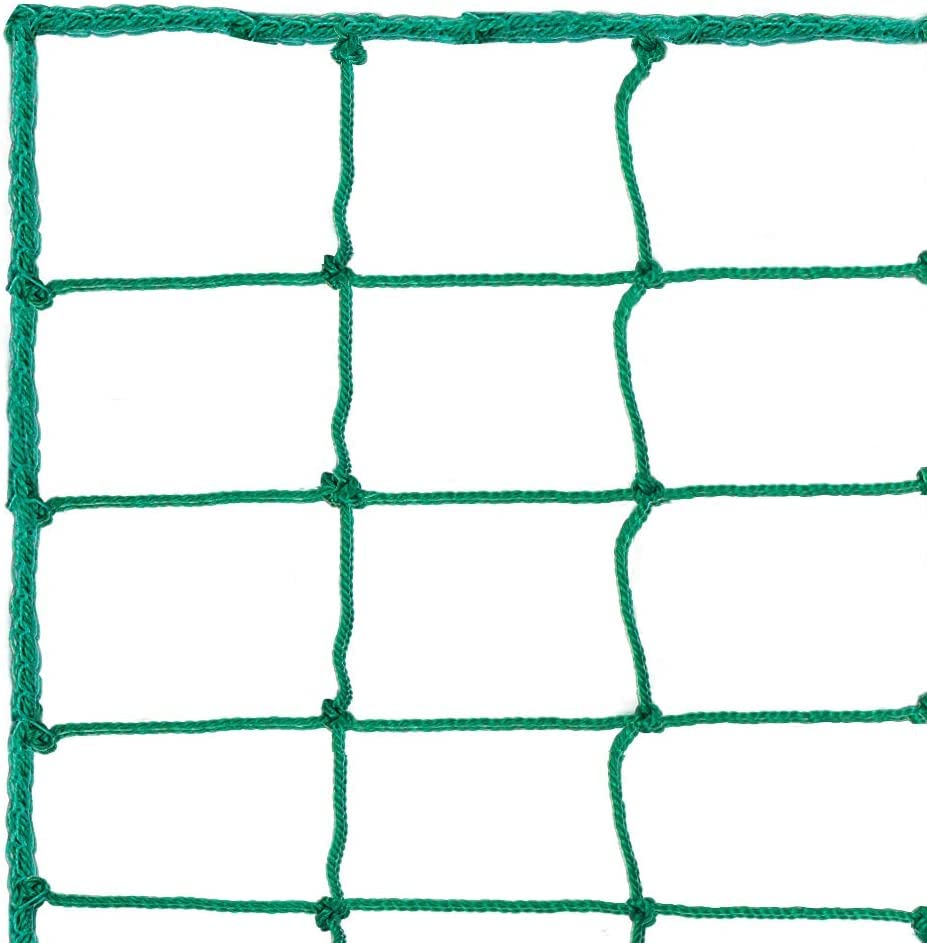 Aoneky 10 x 10 ft Football Stop Ball Netting, 4'' Mesh, 0.1'' Heavy Duty PE Cord - Soccer Ball Replacement Net Stop Ball Going over Fence Garden Pool