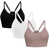 Ryka Sports Bra, Cami Yoga, Athletic Sostén Deportivo, Ashley Seamless v-Neck, 3 Pack