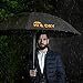 Golf Umbrella Large 48 Inches For All Purposes - Automatic Opening. Fiberglass Frame. Vented Double Canopy. Reflective Velcro Straps - Wind and Rain Resistant - Handy Shoulder Carrying Bag - Black