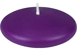 Zest Candle 12-Piece Floating Candles, 3-Inch, Purple