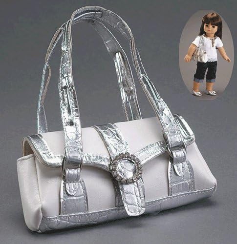 CARPATINA Fashion Silver Dolls Shoulder Bag ~ Fits 18" American Girl Dolls Accessories