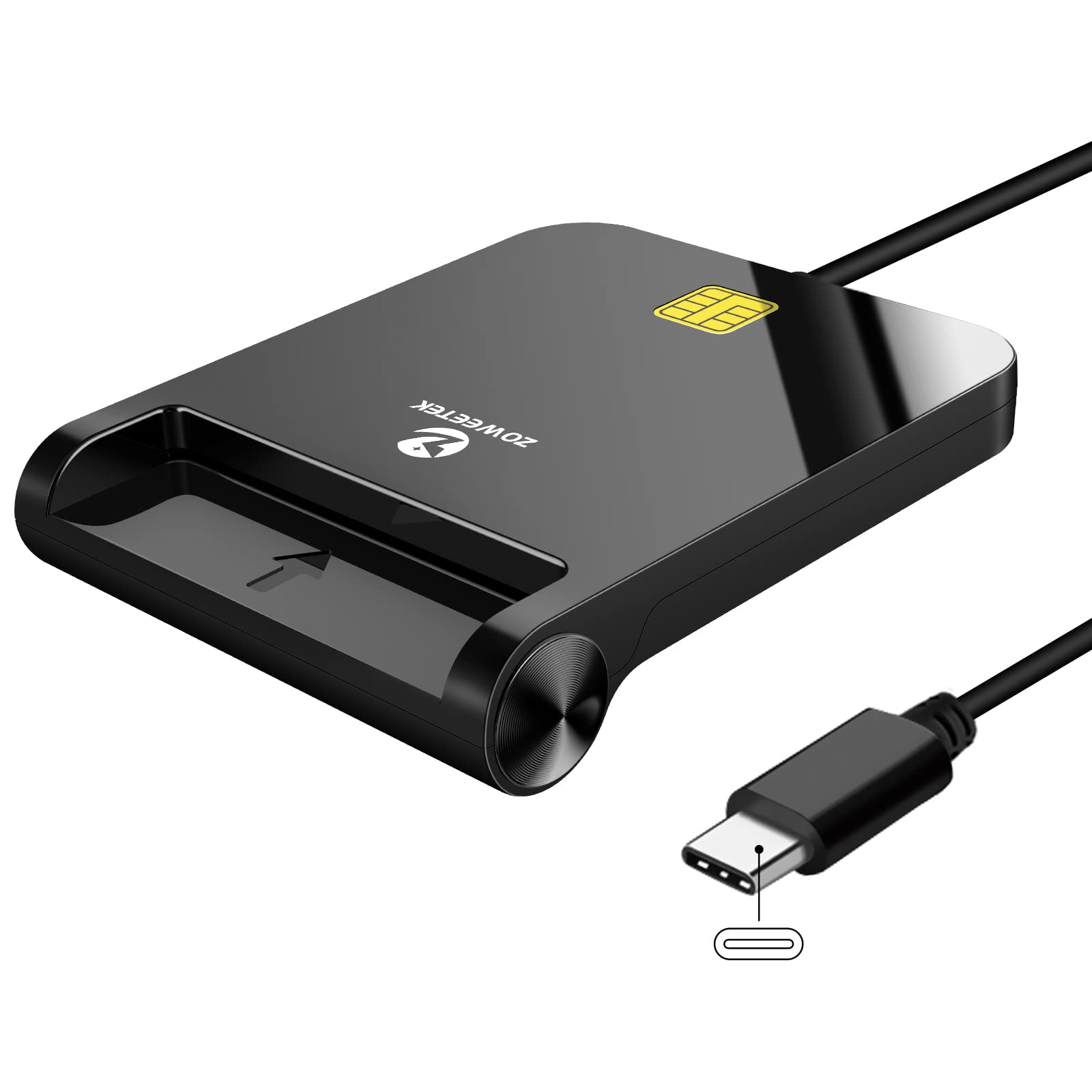 Photo 1 of ZOWEETEK CAC Reader USB C, CAC Card Reader Military, DOD Military USB Common Access CAC, Compatible with Windows 10/11, Mac OS 10.15 and Linux (Type C)