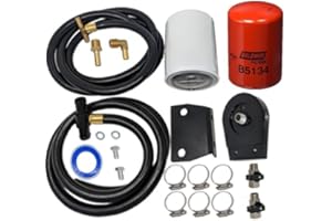 Black Coolant Filtration Kit with Extra Filter - Fits Ford 6.4L 6.4 Powerstroke 2008-2010 6.4 - DK Engine Parts (Extra Baldwin Filter)