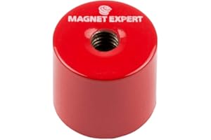 FIRST4MAGNETS Alnico 5 Deep Pot Magnet c/w M6 Threaded Hole - 13/16 in. Dia x 3/4 in. Thick - 8.82lbs Pull (Pack of 4)
