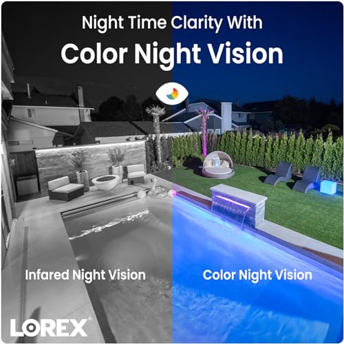 Lorex Classic 4K 16-Ch Wired NVR Security System with 7 IP PoE Dome Cameras | Color Night Vision | Person & Vehicle Detection | Listen-in Audio | IP67 Weatherproof | 4TB HDD Storage No Monthly Fee