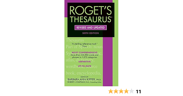 The Concise Roget S International Thesaurus 6th Revised Updated Edition Kipfer Barbara Ann Amazon Com Books