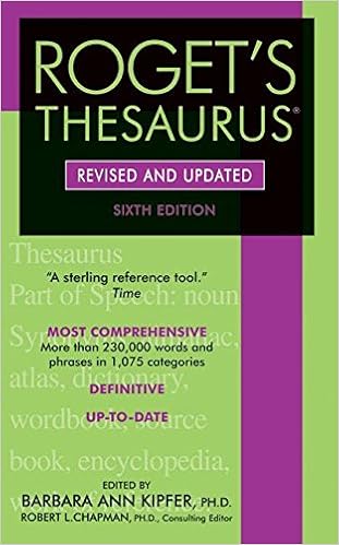 The Concise Roget S International Thesaurus 6th Revised Updated Edition Kipfer Barbara Ann Amazon Com Books