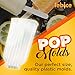 Lebice Popsicle Molds Set - BPA Free - 6 Ice Pop Makers + 1 Extra Silicone Lid + Silicone Funnel + Cleaning Brush + Recipes E-book